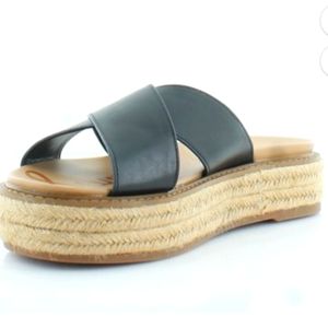 Sam Edelman Korina Black Leather Slide 9M
